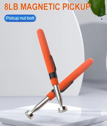 Магнітний висувний захват, присосок, телескопічний екстрактор ручка-стрижень "Orange Capture" 155-730 мм