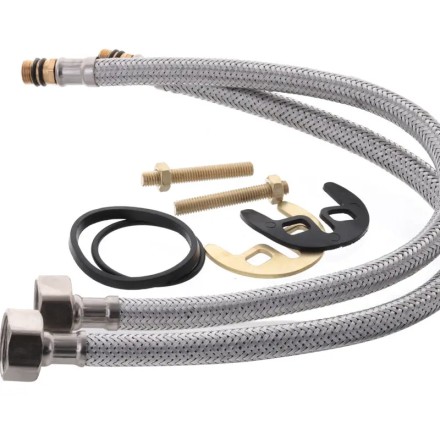 Змішувач для умивальника G-Ferro Hansberg 004, вилив 15 см. Кріплення та шланги в комплекті!