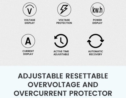 Автоматичне реле напруги TONGOU Electric, 2P, 63A, EAPDX-63VAE-RGB на DIN-рейку 400V. 3 в 1