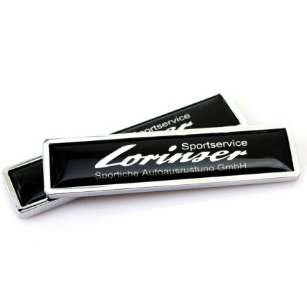 Емблема наклейка шильдик Lorinser Mercedes Benz мерседес. Аллюміній + Епоксид