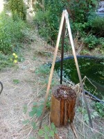 Тринога металева для багаття, з чохлом. Похідна, туристична. 1000 с