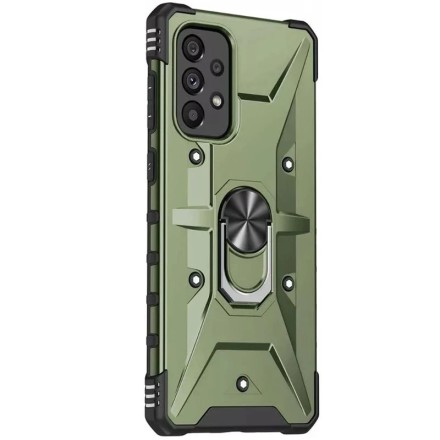 Ударостійкий чохол Pathfinder з кільцем на Samsung Galaxy A33 5G Зелений/Army Green
