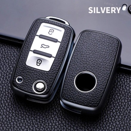 Чохол для ключа брелока зі шкіри TPU для VW Volkswagen Polo Tiguan Passat Golf Jetta Lavida Skoda Octavia Seat