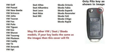 Чохол для ключа брелока зі шкіри TPU для VW Volkswagen Polo Tiguan Passat Golf Jetta Lavida Skoda Octavia Seat