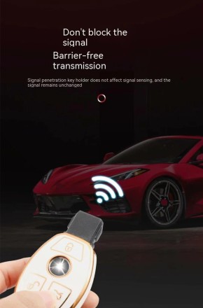 Чохол для автомобільного ключа (брелока) з TPU для Mercedes-Benz "Рибка" 3 кнопки