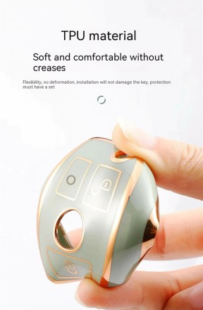 Чохол для автомобільного ключа (брелока) з TPU для Mercedes-Benz "Рибка" 3 кнопки