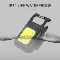 Портативний ліхтарик LED аварійний потужний COB брелок