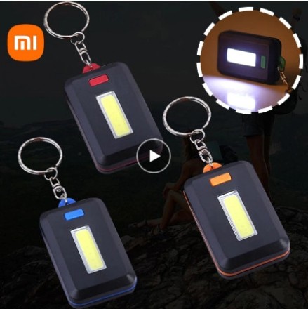 Портативний ліхтарик LED аварійний потужний COB брелок