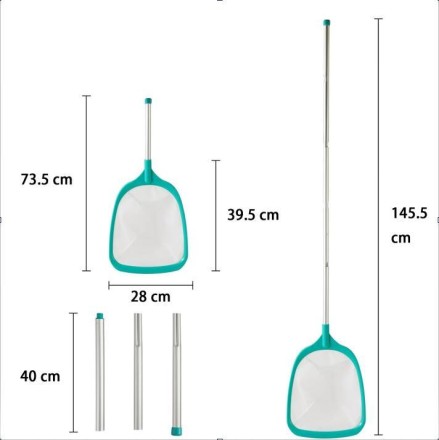 Телескопічна ручка (штанга) для сачка та інших насадок для чищення басейну, 40-160 см. Алюміній