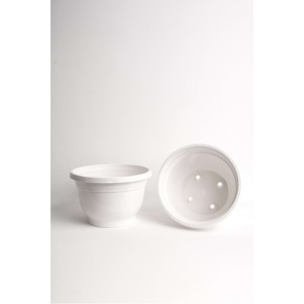 Горщик підвісний, вазон, кашпо для рослин із підвісом "Kloda" 3 л 21 см, білий, Польща