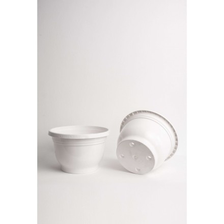 Горщик підвісний, вазон, кашпо для рослин із підвісом "Kloda" 3 л 21 см, білий, Польща