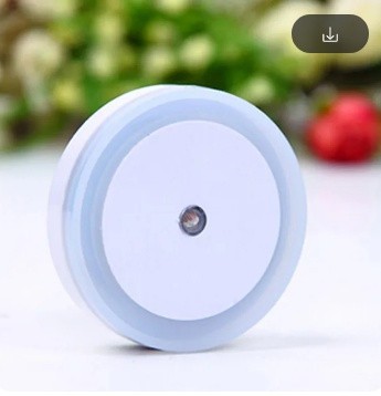 Нічник LED мережевий із датчиком освітлення Luno Round. Автоматичний сенсор.