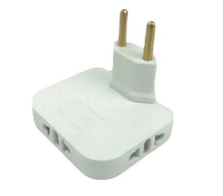 Трійник електричний поворотний без заземлення "Sefanly conversion", білий, 10-16 А, 220 — 250 в.