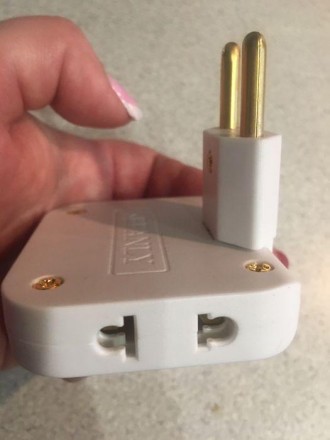 Трійник електричний поворотний без заземлення "Sefanly conversion", білий, 10-16 А, 220 — 250 в.