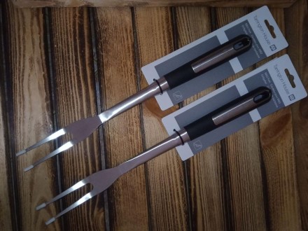 Виделка для гриля, мангала, барбекю Grill Fork Big BBQ, термостійка ручка, неіржавкої сталі 42.3 см