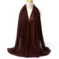 Хіджаб47ський, арабський тюрбан. Шифон. Коричнево-бордовий. 175 х 75 - 180 х 80 см