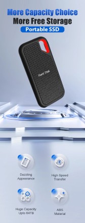 Зовнішній накопичувач SSD USB Type-C Extreme High-speed portable 2Tb USB3.1 External Hard Drive Expedition