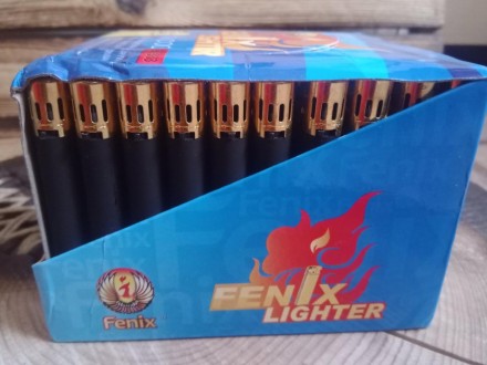 Чорна запальничка П'єзо Гума 50 штук у блоці