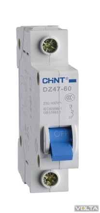 Автоматичний вимикач DZ47-60 1P 4.5KA C 40A на DIN-рейку