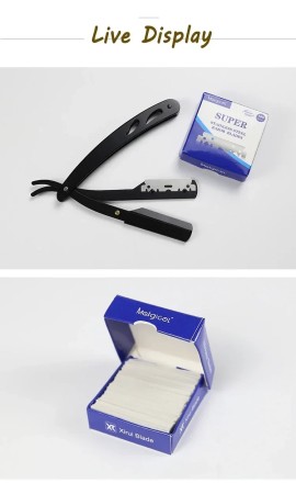 Односторонні леза для бритв, перукарські леза "Super Platinum Professional", 100 штук BOX