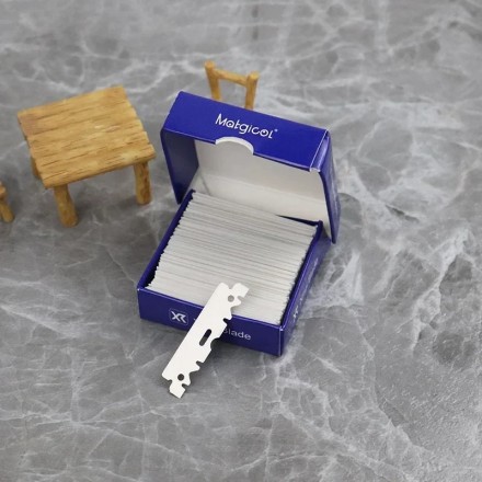 Односторонні леза для бритв, перукарські леза "Super Platinum Professional", 100 штук BOX