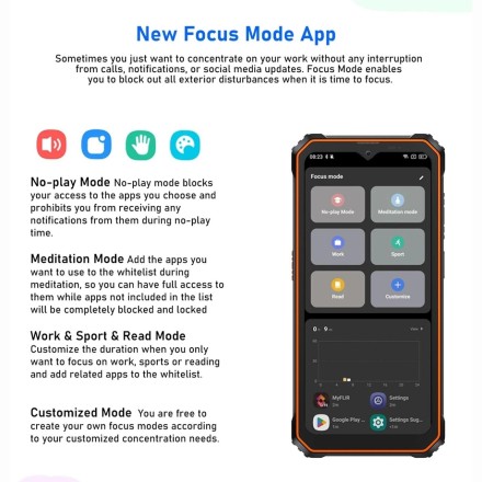 Смартфон мобільний телефон Blackview BV 6200 PRO 8/128 GB NFS IP68  бронований Navy Green