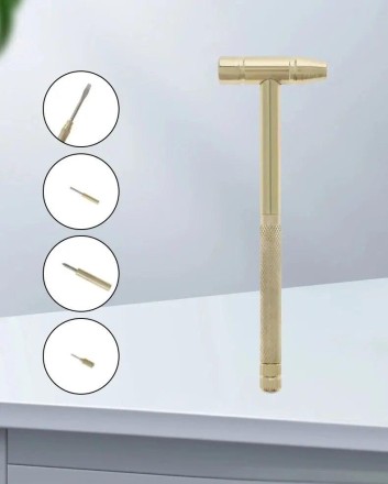 Молоток із набором викруток "Craft Hammer"  5 в 1 ToolRix "Лівша". Чиста мідь.