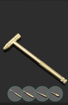 Молоток із набором викруток "Craft Hammer"  5 в 1 ToolRix "Лівша". Чиста мідь.