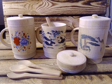 Серветниця велика, натуральний бамбук. Ручна робота.