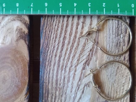 Сережки кільця Xupingi, "Золото", 25 мм