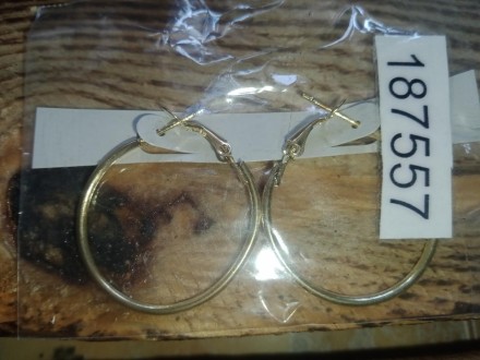 Сережки кільця Xupingi, "Золото", 25 мм