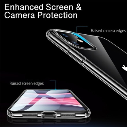 Чохол TPU Case для Apple iPhone 11 GETMAN Ease logo посилені кути Transparent 1,5mm прозорий із бамперами 6.