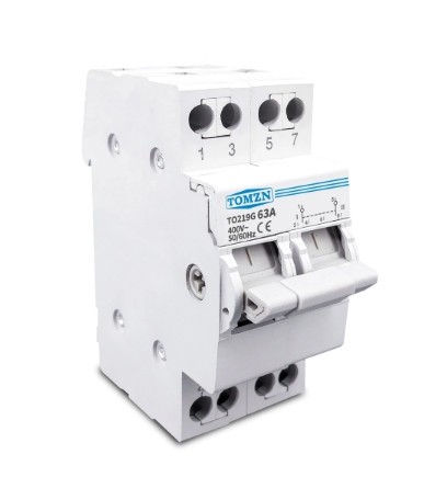 Перемикач навантаження перекидної рубільник TOMZN MTS 63 2Р дім і генератор