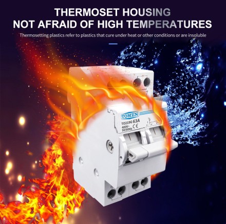 Перемикач навантаження перекидної рубільник TOMZN MTS 63 2Р дім і генератор