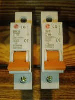 Автоматичний вимикач LG 1P 6.0KA BKN C 16A на DIN-рейку. Корея. Оригінал