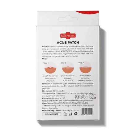 Патчі Kormesic Acne Patch від акне та запалень 36 шт./1 уп