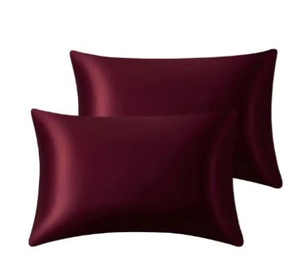 Наволочка атласна, шовкова 50х75, 1 шт., "Red Bordo", бордо