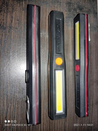 Ліхтар Лампа Світлодіодна робоча LED COB Working Light на 3 режими, 3 батарейки AAA на магніті