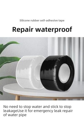Водонепроникна ремонтна стрічка на основі силіконізованої гуми. Стрічка-герметик. Скотч герметик