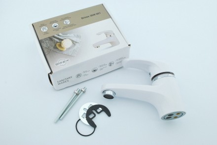 Змішувач для умивальника BRINEX 36W 001, вилив 13 см. Кріплення з прокладками в комплекті!