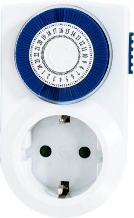 Таймер. Розетка з таймером механічна добова TG-14A