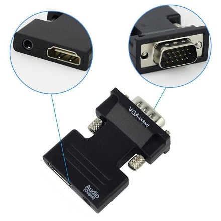 Адаптер HDMI-VGA з аудіо HDTV Male — VGA Female Converter  HDMI-VGA Output 1080P HDTV Аудіо TV AV HDTV Video