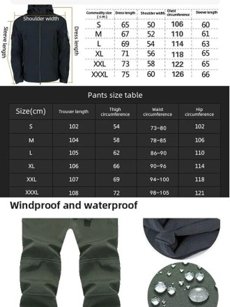 Тактичний флісовий непромокальний костюм преміумкласу.  Military Tactical Waterproof Suit