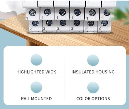 Індикатор фаз на DIN-рейку 230 В змінного/постійного струму. Світловий індикатор на DIN-рейку JD9 50/60