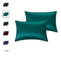 Наволочка атласна, шовкова 50х75, 1 шт., смарагдовий зелений "Emerald"