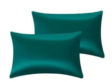 Наволочка атласна, шовкова 50х75, 1 шт., смарагдовий зелений "Emerald"