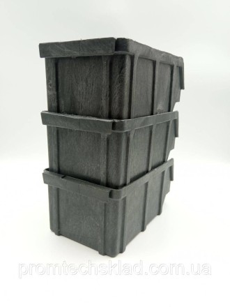 Ящик лоток бокс 190х115х90 мм для зберігання дрібниць,  метизів, чорний