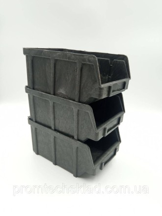 Ящик лоток бокс 190х115х90 мм для зберігання дрібниць,  метизів, чорний