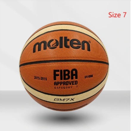 Баскетбольний м'яч Molten GM7X офіційний розмір 7, 12 панелей, FIBA Approved.