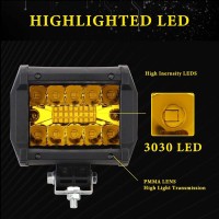 LED світлодіодні протитуманні фари ДХО, протитуманки для авто 60 W 20 SMD 3030 YELLOW